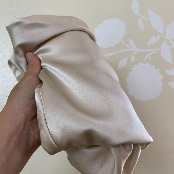 The Sei Cut Out Ruched Mini Dress Size 2 Bone Silk Satin Sheen - Picture 12 of 12